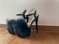 Plateau High Heels Gr. 38 mit Plüsch Bayern - Oberding Vorschau