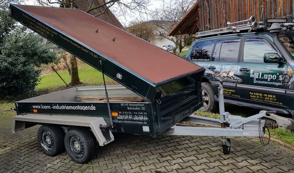 Humbaur Tandemanhänger Tieflader 2,5 ton. mit Deckel in Nonnenhorn