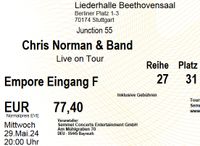 2 Tickets Chris Norman & Band STUTTGART Liederhalle 29.05.2024 Baden-Württemberg - Neresheim Vorschau