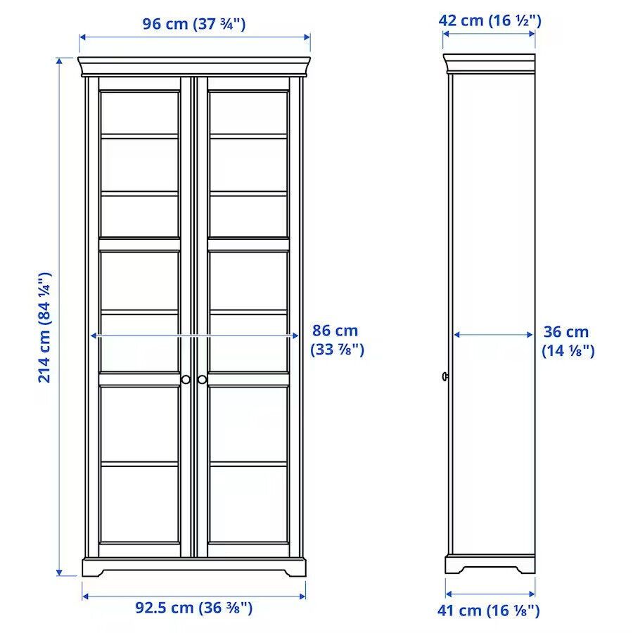 Ikea Vitrinenschrank Schrank Vitrine / blau (LIATORP) in Frankfurt am Main