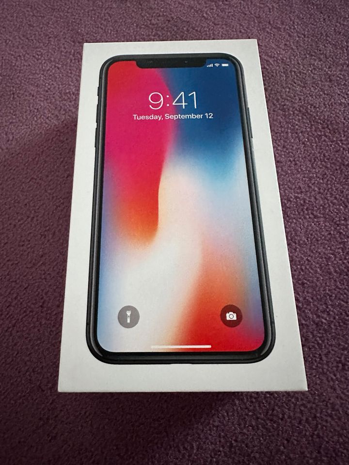 iPhone X mit Hüllen Apple Original Kopfhörern in Schönberg (Holstein)