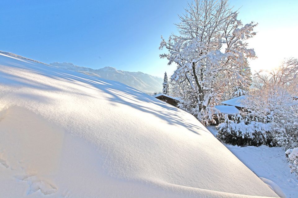 Blick bis zur Kampenwand in Aschau im Chiemgau