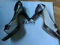 Hugo Boss highheel Leder Plateau Riemchen Sandaletten weiß braun Düsseldorf - Eller Vorschau