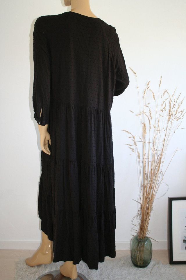 s.Oliver Hemdblusenkleid Maxikleid schwarz langes Kleid 42 L XL in Schweinfurt