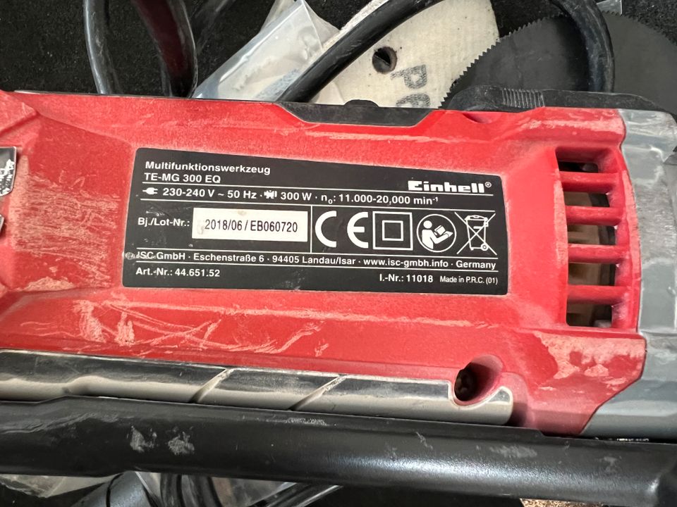 Einhell TE-MG 300 EQ Multifunktionswerkzeug 300 W Zubehör Koffer in Mittenwalde