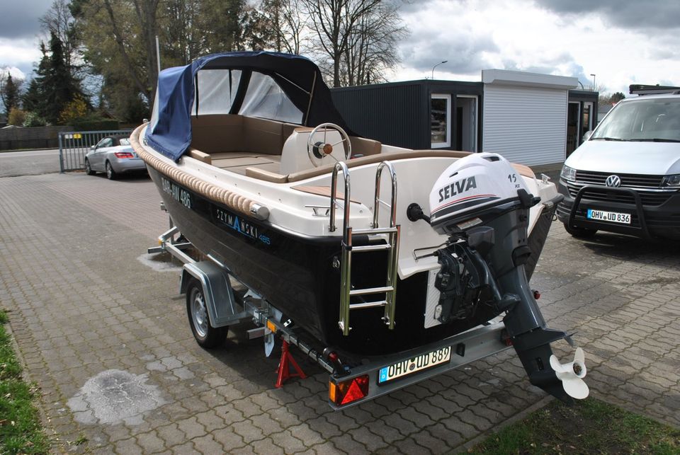 Giant 485  Exclusiv   Sloep Schaluppe Motorboot 15 /25 PS Motor in Berlin