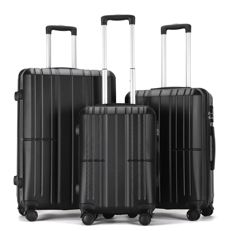 Koffer Set 3-teilig Trolley 8814 Schwarz 4 Doppelräder 90€* in Hagen