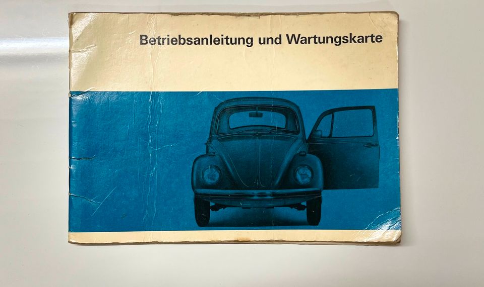 VW Käfer Original 1967 BETRIEBSANLEITUNG & WARTUNGSKARTE in Sandersdorf