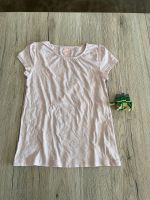 H&M basic T-Shirt Organic cotton 122 128 Weiß/ Rosa Bayern - Kirchhaslach Vorschau