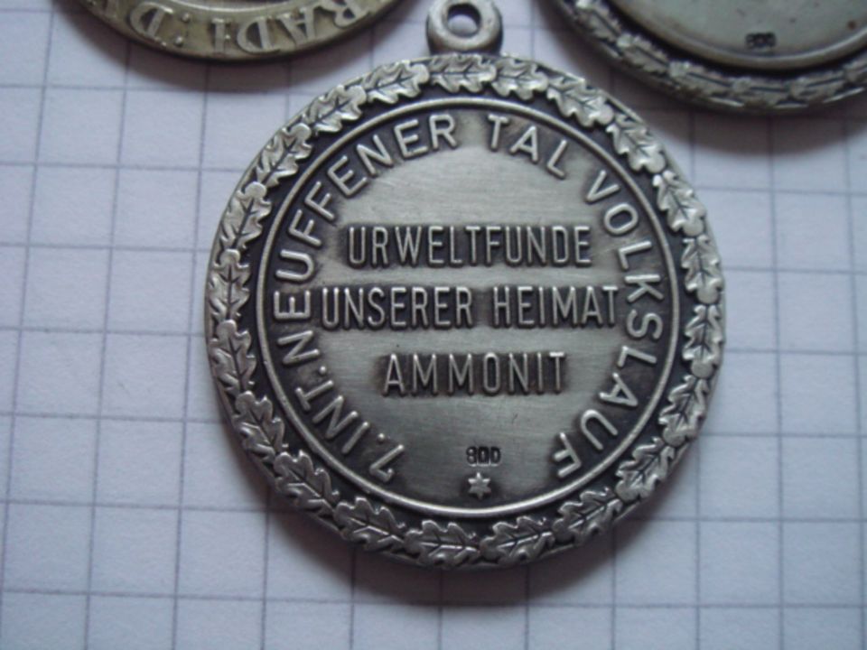 10x alte 800er Silbermedaillen/Volkslaufanhänger mit Öse, 123g in Kippenheim