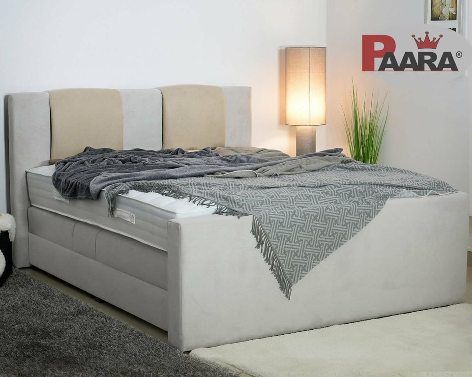 Fabrik - Boxspringbett 100x200 mit LED Bettkasten 120x200 180x200 in Löhne