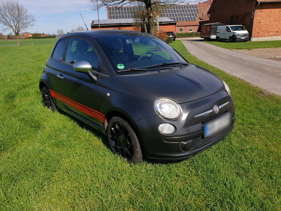 Fiat 500 BLACK JACK in matt-schwarz 1.2 Klima, 8-fach bereift in Beelen