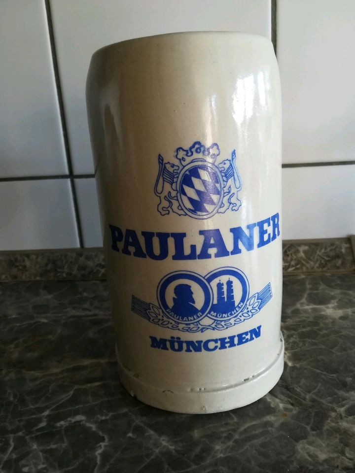 Paulaner Bierkrug Maßkrug Steinzeug in Fürth