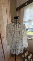 Damen Bluse T-Shirt Oberteil Gr. 40 | 42 aus Spitze Creme | Weiß Dresden - Leuben Vorschau