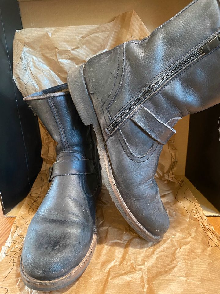 Art schwarze Stiefel Leder Boots Motart Leaves-Sinai 36 in Bad Dürkheim