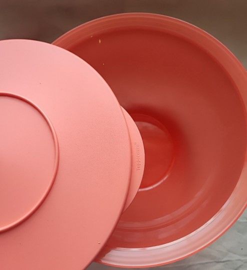 Tupperware Junge Welle 550 ml Schüssel mit Deckel Lachsfarben in Guntersblum