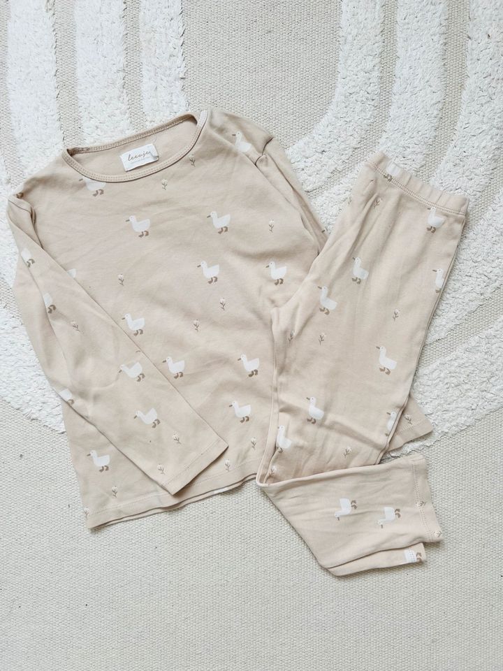 Leevje Set longsleeve Shirt & Leggins „Goose“ Creme Gans 110/116 in Lüneburg