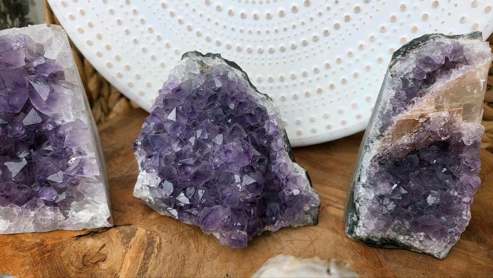 ⚜️ Amethyst Amethystdruse Druse Cluster Calcit Quarz Stufe in Minden