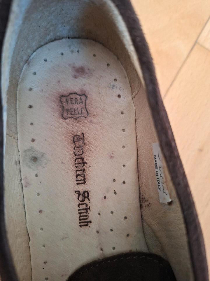 Haferlschuhe braun Tracht Velours echt Leder Gr 39 in Nürnberg (Mittelfr)