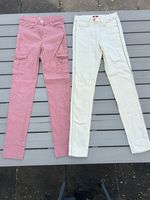 2 x S. Oliver Mädchen Jeans Hose Cargo Slim 152 – gelb rosa Frankfurt am Main - Harheim Vorschau