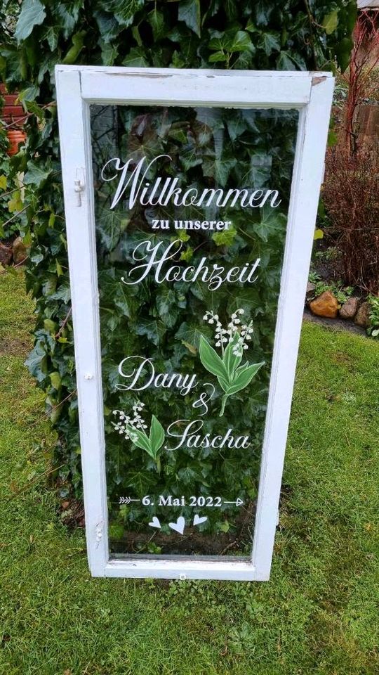 Hochzeitsfenster - Fenster mit Spruch - Geschenk in Bliestorf