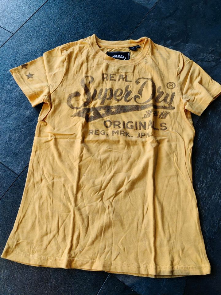 Superdry T-Shirt gelb UK 6 (XS-S) in Bad Kreuznach