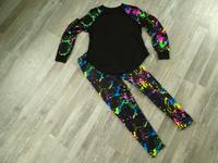 Sporthose Laufhose + Shirt langarm*schwarz-bunt-neon*S 36* shein Baden-Württemberg - Obersulm Vorschau