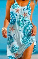Mediterranes Strandkleid Gr. 50 52 5XL ‼️A-A 68 cm‼️Sommer- Kleid Hessen - Knüllwald Vorschau