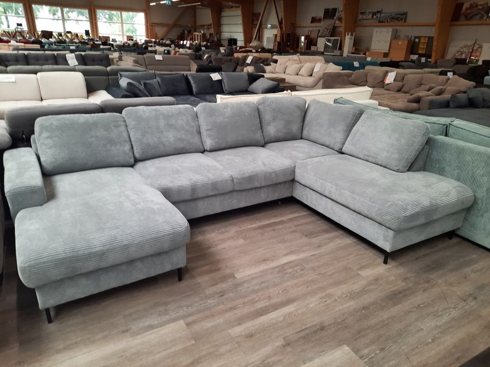 Wohnlandschaft Schlaf-Funktion 3 Farben Cord Sofa UVP 2499,- NEU in Dortmund