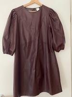 H&M Lederkleid, Gr XL, bordeaux, vegan Kunstleder, Puffärmel, TOP Bayern - Starnberg Vorschau