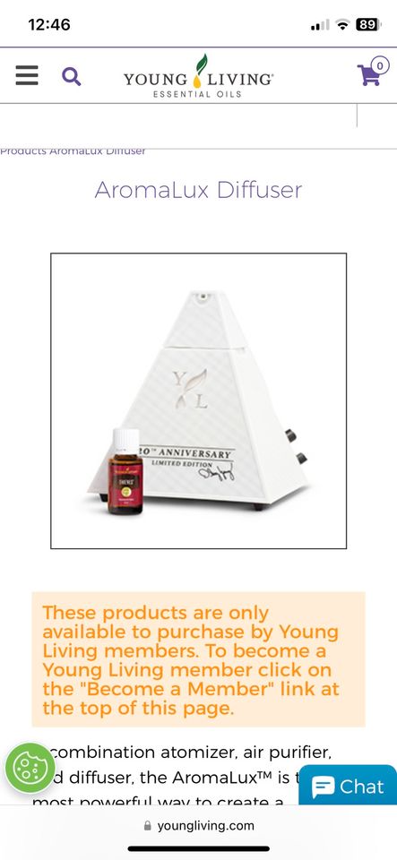 Young Living AromaLux (Atomizing) Diffussor in Schlüchtern