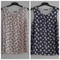 ZERO Bluse Top *wie NEU* 2lagig gepunktet beige blau 38 Shirt Nordrhein-Westfalen - Unna Vorschau
