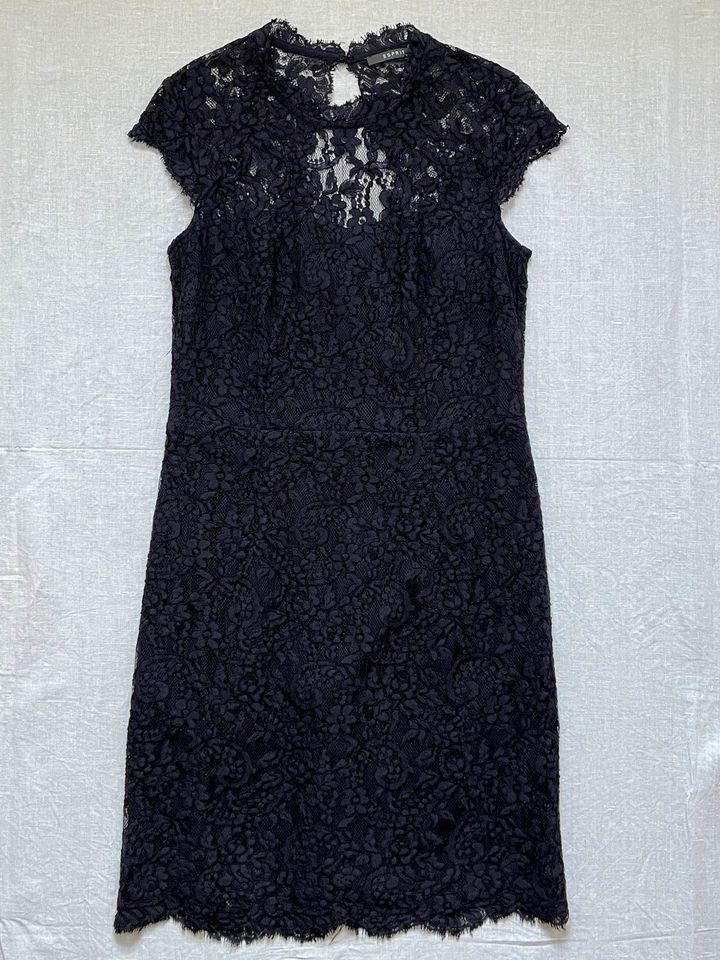 Esprit Spitzenkleid, Abendkleid, Cocktailkleid kurz Gr. 38 blau in Unterneukirchen