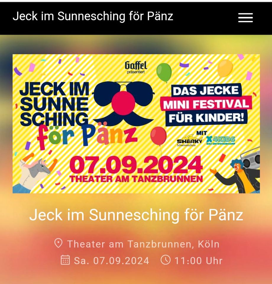 Jeck im Sunnesching for Pänz gesucht in Köln