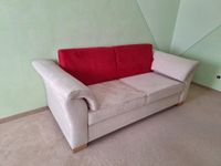 Zweisitzer Sofa mit Schlaffunktion - Farbe: beige/rot Bayern - Kirchheim in Schwaben Vorschau