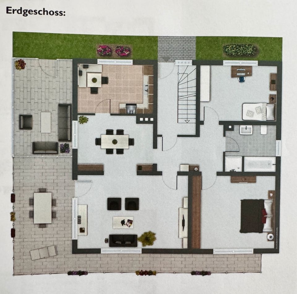 Bequeme 4-Zimmerwohnung mit Wintergarten, Garage & Balkon-100qm in Waldsolms