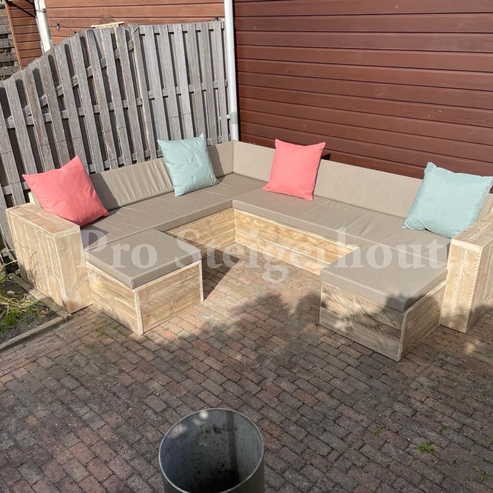 Gerüstholz Ecksofa Ecklounge Loungeset Lounge Sofa Gartenmöbel in Düsseldorf