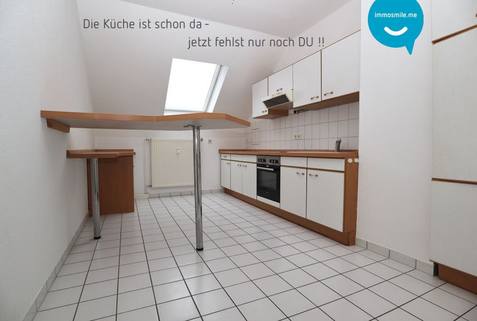 Kaßberg • Einbauküche • zur Miete • 2-Raum Wohnung • Dachgeschoss • jetzt anrufen in Chemnitz