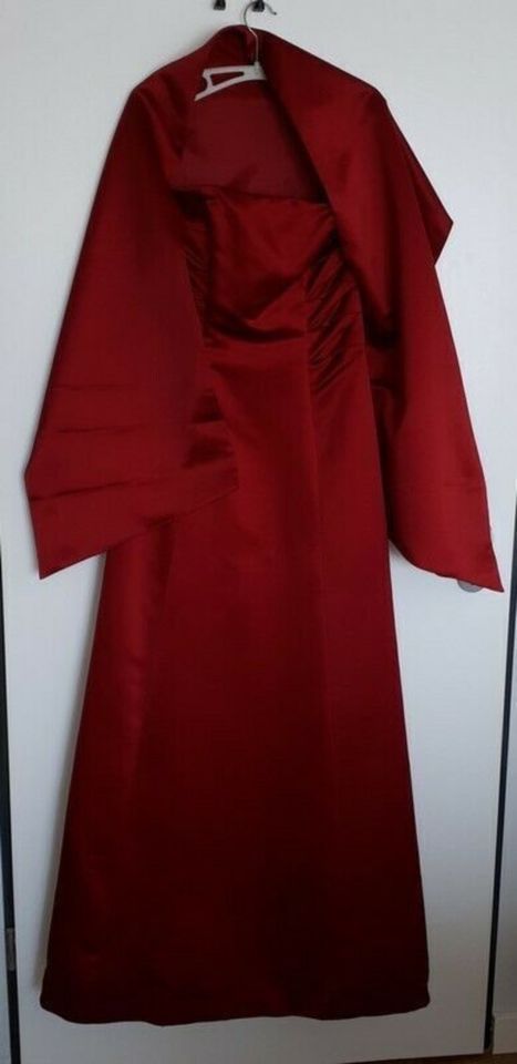 festliches Kleid mit Stola rot Gr. 38 Zero in Fürth