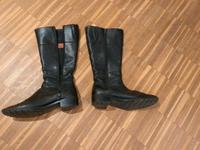 Echt Lederstiefel Rieker Langschaft gefüttert Gr. 40 schwarz München - Bogenhausen Vorschau