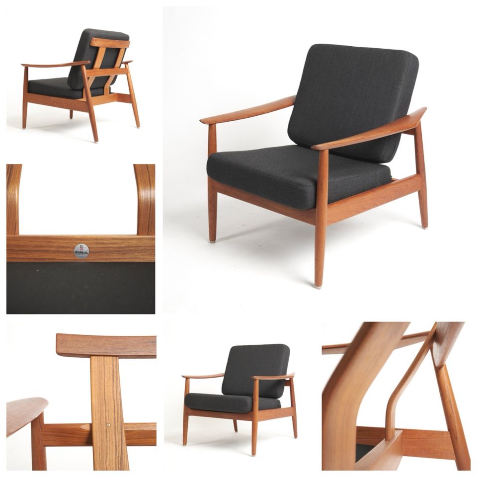 ✓ Wunschfarbe & Stoff | Ole Wanscher Senator Sessel easy Chair Teak Kai Kristiansen Grete jalk Poul jensen Teakholz Arne Hovmand Olsen Hans Wegner Fredrik Kayser mid Century Vintage in Berlin