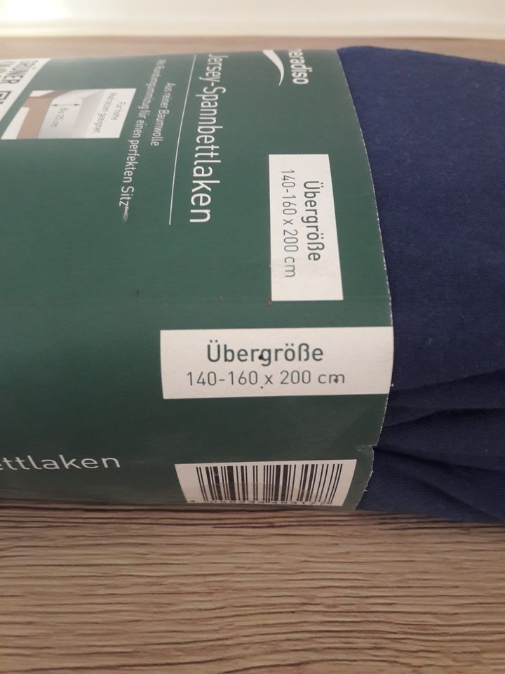 Spanbettlacken Blau für 140/160/200 Übergröße Matratzen in Lüneburg