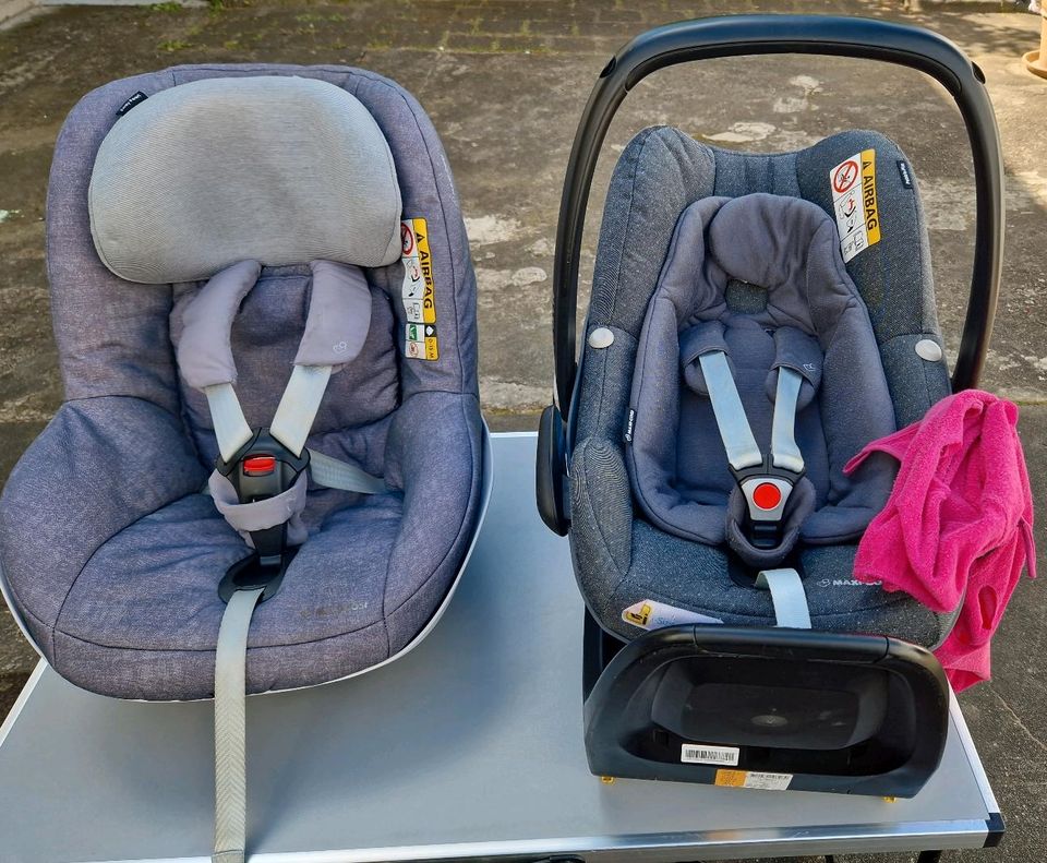 Maxi Cosi Pebble Plus Set und 2Way Pearl Sitz in Mörfelden-Walldorf