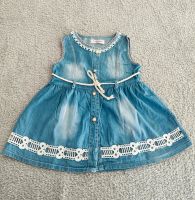 Baby Mädchen Jeanskleid Kleid Sommerkleid Größe 86 blau mit Spitz Bayern - Mainburg Vorschau