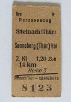 Fahrkarte vom 13.01.1959, Personenzug Sonneberg-Steinach (Thür.) Brandenburg - Mühlenbecker Land Vorschau