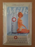 Blechschild: Kalender - Milk - feel natural - be natural - Pinup Schleswig-Holstein - Struvenhütten Vorschau