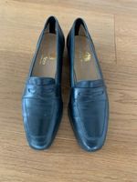 Original ED MEIER Halbschuhe Loafer Leder blau Gr. 38 Düsseldorf - Angermund Vorschau