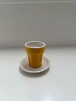 Miniatur Tasse Becher Achteck + Unterteller gelb Kaffee Latte Mac Baden-Württemberg - Weissach Vorschau