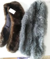 2 schöne Fake Fur Fell Schals Kragen neu braun und grau je 35 Eur Niedersachsen - Schladen Vorschau
