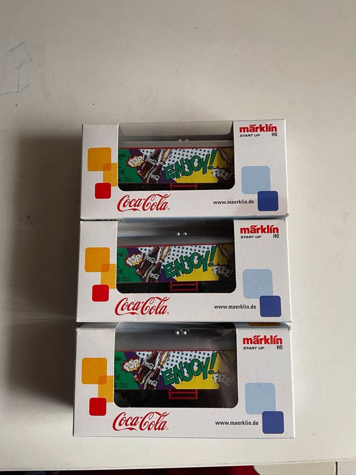 3 Märklin Coca Cola Wagons Spur H0 zu verkaufen in Linsengericht